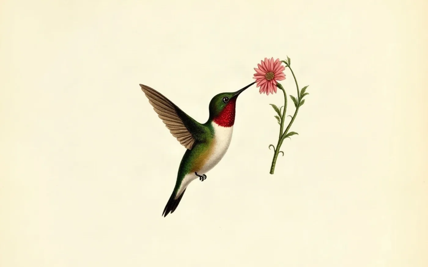 Archilochus colubris, colibrì