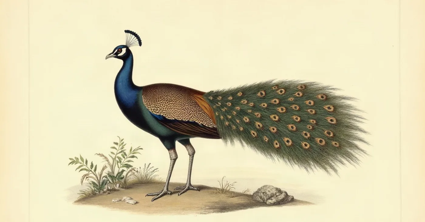 Pavo cristatus, pavone