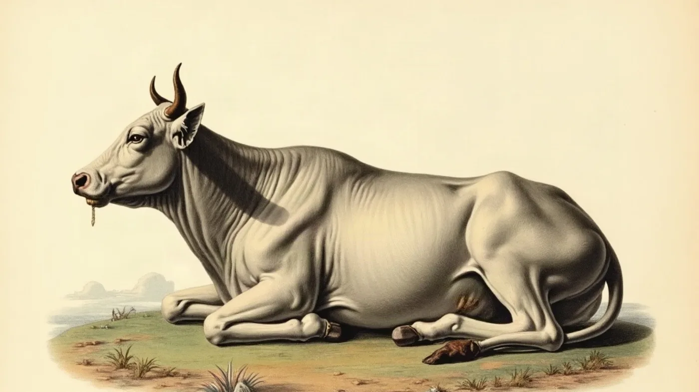 Bos taurus, bovino che rumina